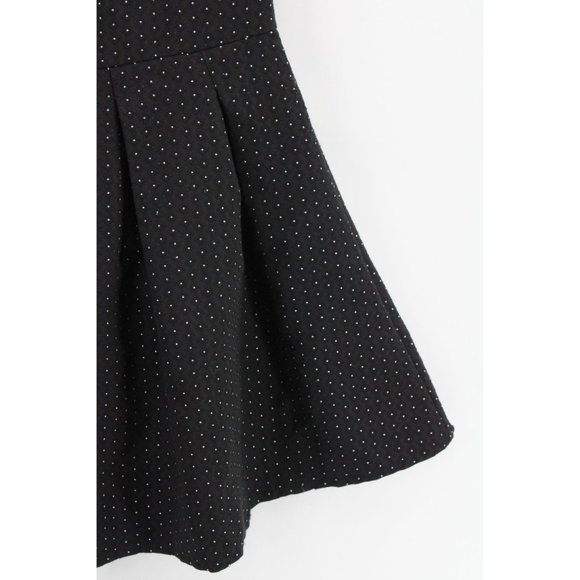 Sans Souci Fit & Flare Dress Womens Black Polka Dot Casual Sleeveless Size Small - Picture 4 of 10